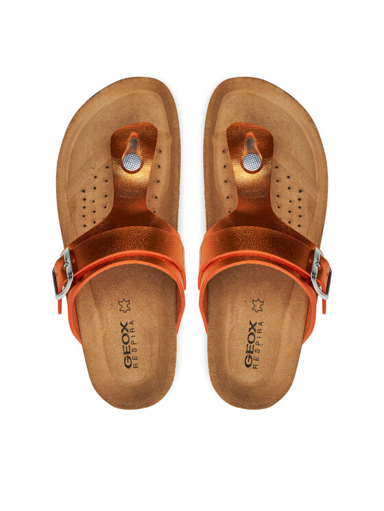 Geox Flip flop D Brionia D35LSK 000BN C2008 Portocaliu Modivo.ro
