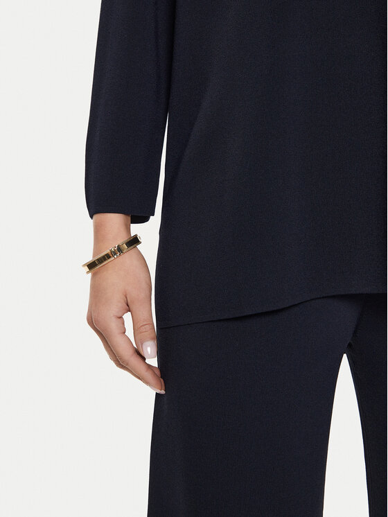 Max Mara Leisure Max Mara Leisure Blúzka Sottile 24263660 Tmavomodrá Relaxed Fit