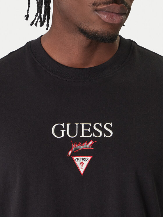 Guess Jeans Guess Jeans T-Shirt M6RI45 K8HM0 Μαύρο Oversize