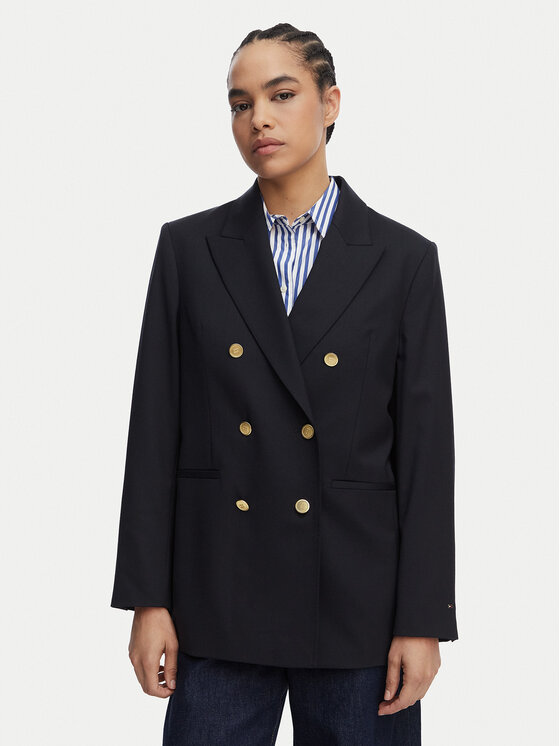 Tommy Hilfiger Sacou WW0WW50784 Bleumarin Relaxed Fit