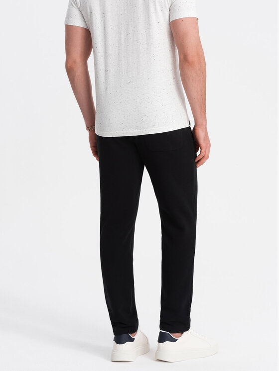 Ombre Ombre Teplákové kalhoty OM-PABS-0206 Černá Regular Fit