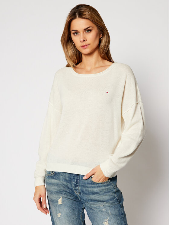 Tommy Hilfiger Tommy Hilfiger Sweter Softwool WW0WW28890 Beżowy Regular Fit