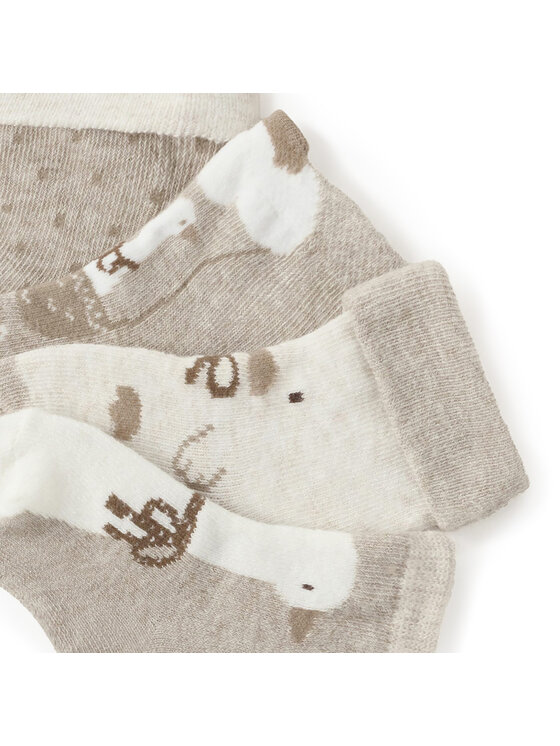 Mayoral Mayoral Set di 4 paia di calzini lunghi da bambini 9762 Beige