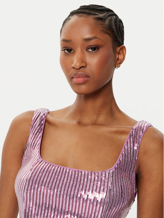 Fracomina Fracomina Marškinėliai FQ24WT2001W66701 Violetinė Slim Fit