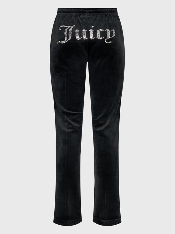 Juicy Couture Juicy Couture Spodnie dresowe Tina JCAPW045 Czarny Regular Fit
