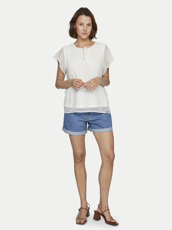 Vila Vila Bluse Edee 14100340 Weiß Regular Fit