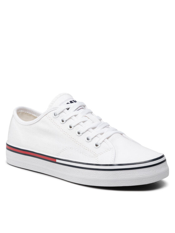 Tommy Jeans Tommy Jeans Tenisówki Essential Low Wmn EN0EN01796 Biały