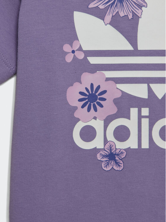 adidas adidas Клин Floral Dress Leggings Set IC8760 Виолетов Slim Fit