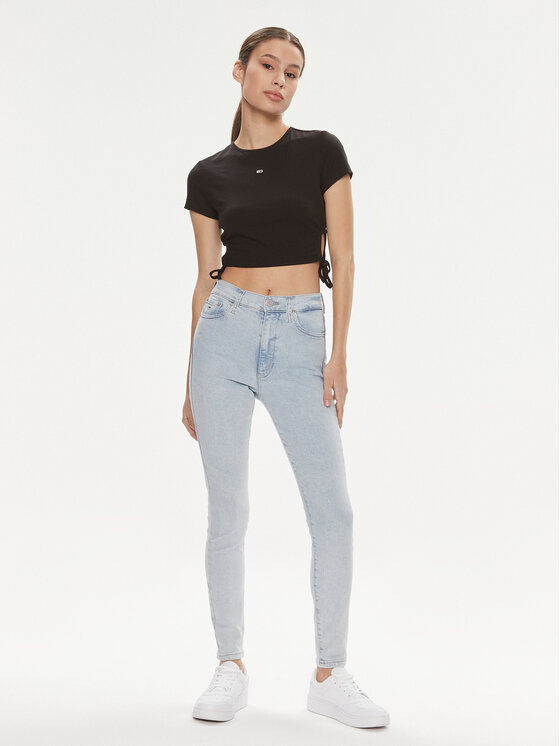 Tommy Jeans Tommy Jeans T-Shirt DW0DW17902 Czarny Slim Fit