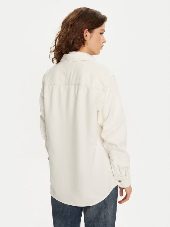 Tommy Jeans Tommy Jeans Srajca DW0DW18871 Écru Relaxed Fit