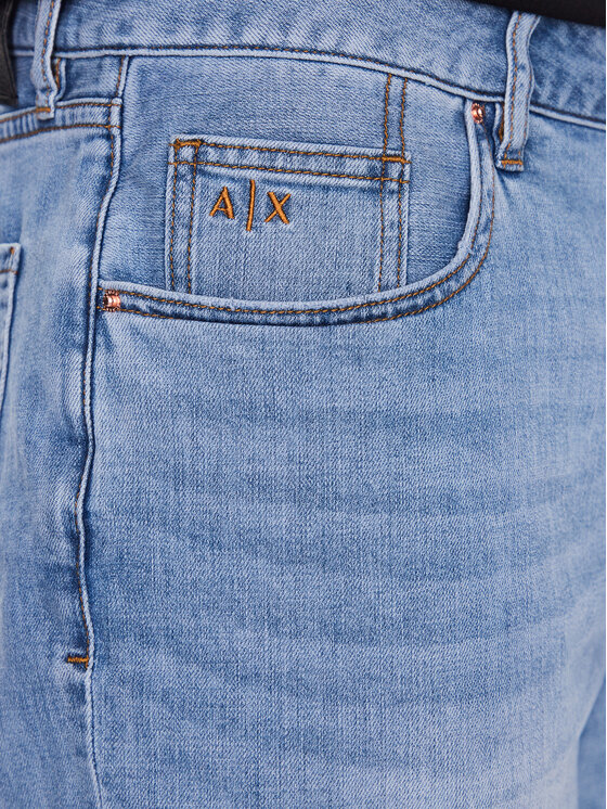 Armani Exchange Armani Exchange Džínové šortky 3RZJ65 Z3UGZ 1500 Modrá Slim Fit