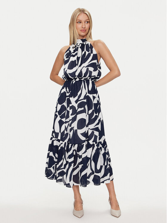 Morgan Morgan Sommerkleid 242-RPLUM.F Dunkelblau Regular Fit