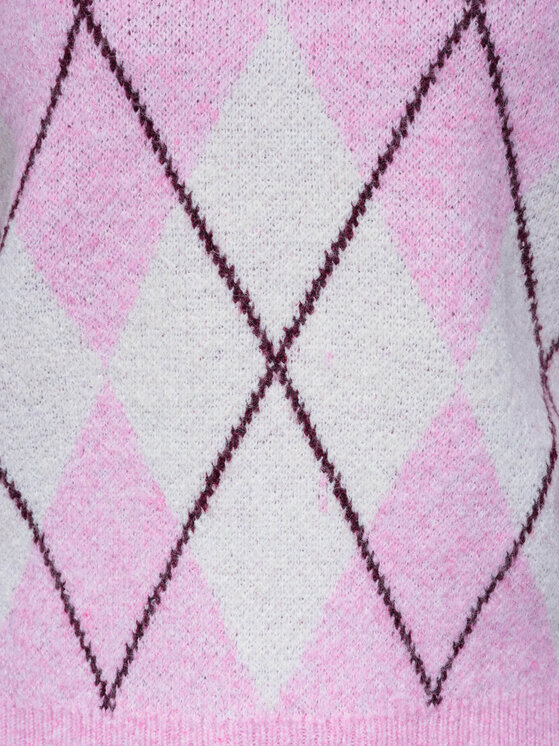Ombre Ombre Sweter OW-SW-E0030 Różowy Relaxed Fit