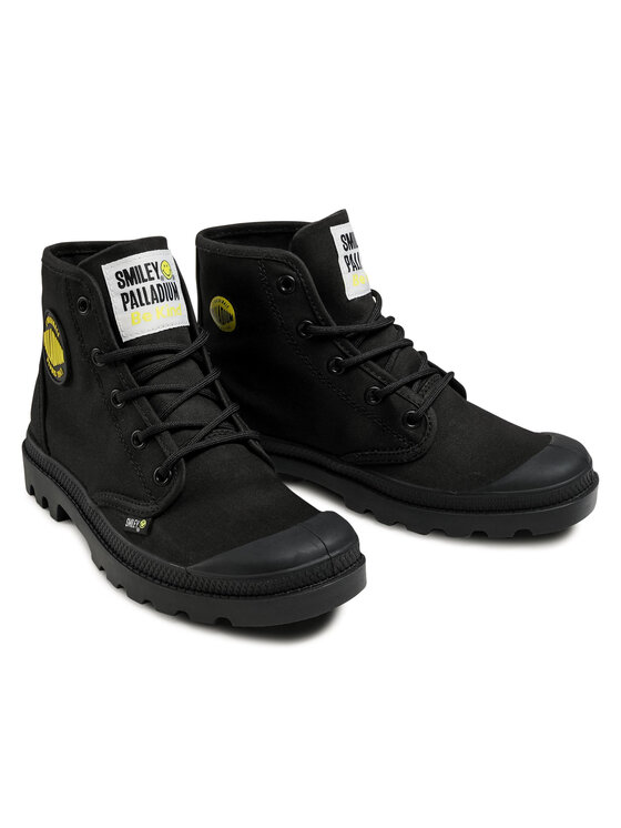 Palladium Palladium Trapery Pampa Hi Smiley Be Kind 77079-008-M Czarny