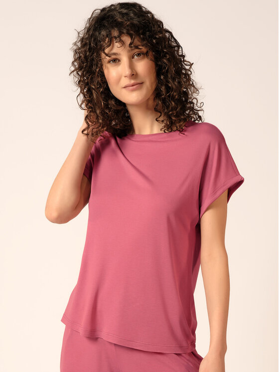 Huber Huber T-Shirt 19004 Różowy Regular Fit