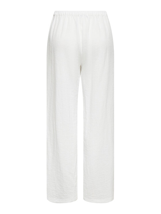 ONLY ONLY Hlače iz tkanine Lita 15370273 Bela Relaxed Fit