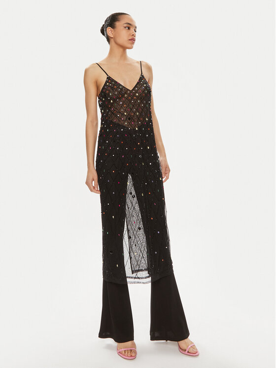 One Teaspoon Abito da cocktail Stellar Jewel 26342 Nero Regular Fit, taglia : L