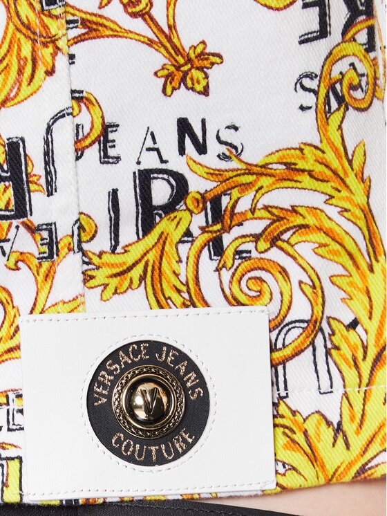 Versace Jeans Couture Versace Jeans Couture Džinsinė striukė 74HAS453 Balta Regular Fit