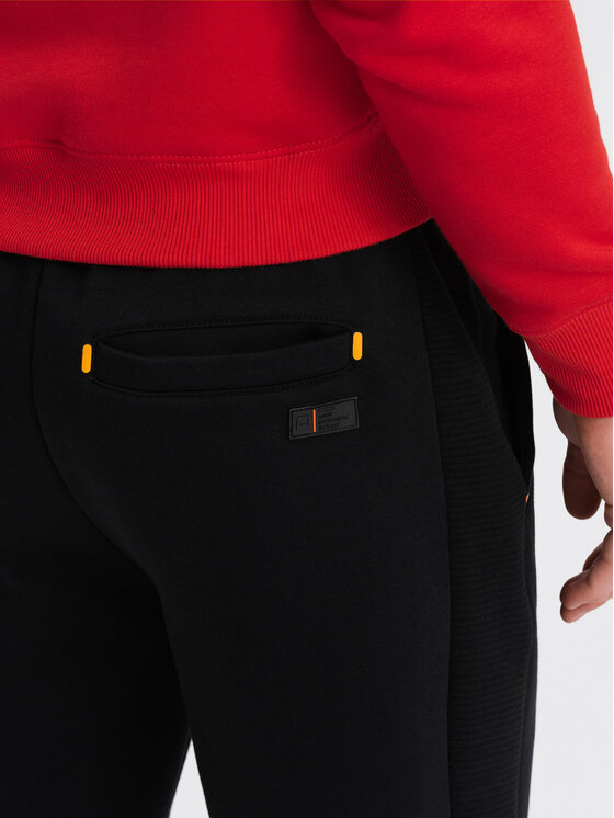 Ombre Ombre Teplákové kalhoty OM-PASK-0145 Černá Regular Fit