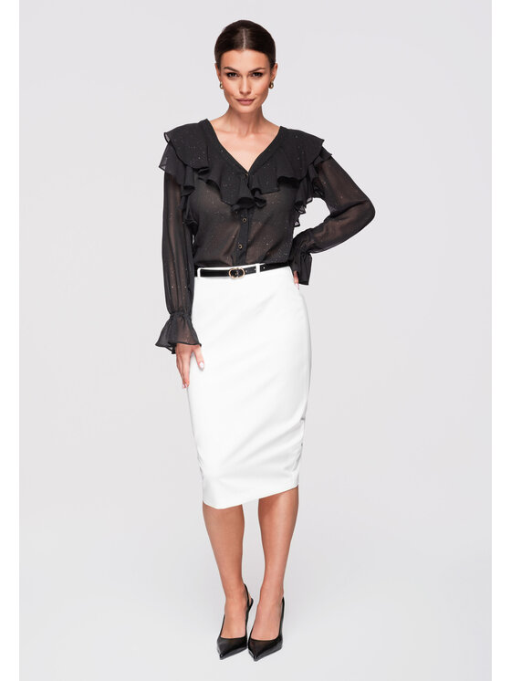 Ombre Ombre Koszula OW-SH-E0029 Czarny Loose Fit