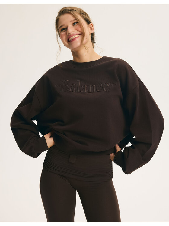 Esotiq Esotiq Bluza 46030 Brązowy ciemny Regular Fit