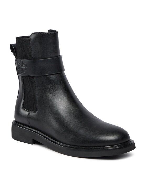 Tory Burch Tory Burch Боти тип челси Double T Chelsea Boot 152831 Черен