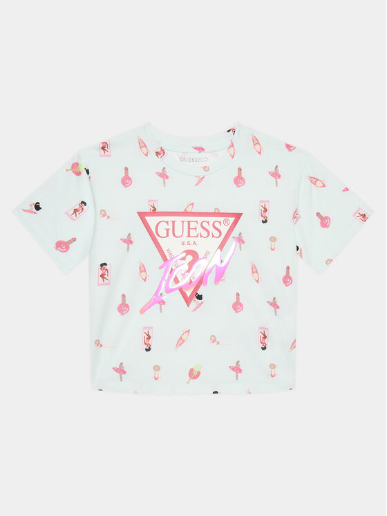 Guess Tricou J4GI12 K6YW3 Colorat Boxy Fit