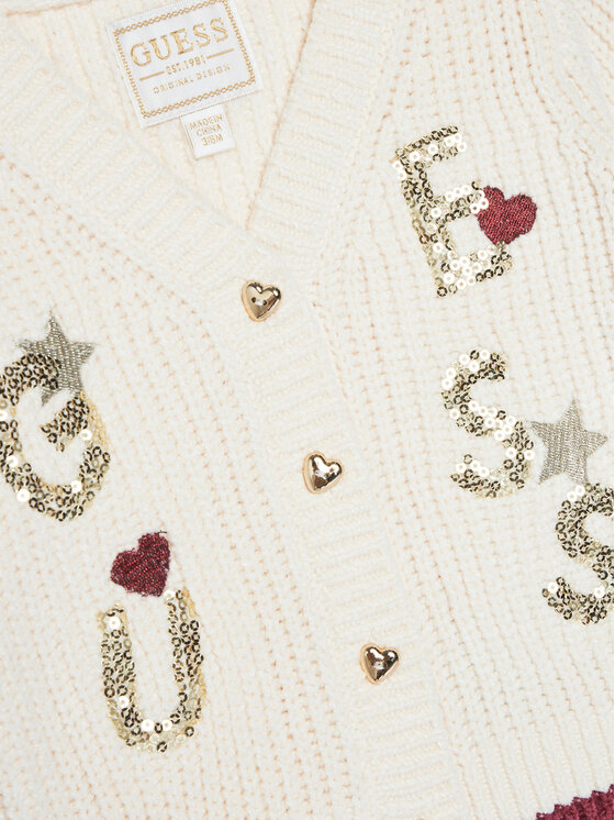 Guess Guess Strickjacke A5BR00 Z3OC0 Beige Regular Fit
