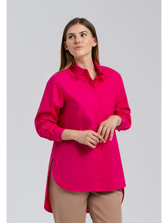 Look Made With Love Look Made With Love Koszula Havana Look 141 pink Różowy Over Fit