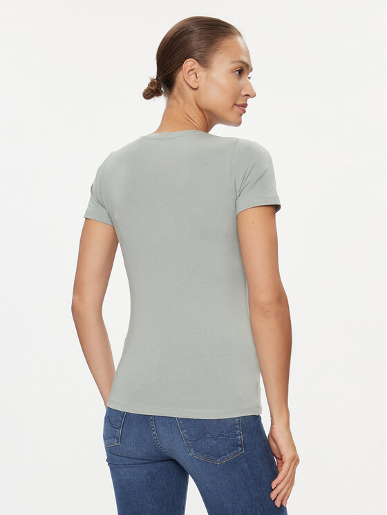 Pepe Jeans Pepe Jeans T-särk New Virginia PL505202 Roheline Slim Fit