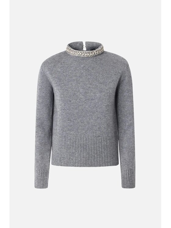 PINKO PINKO Sweter Berlino Pull Szary Regular Fit