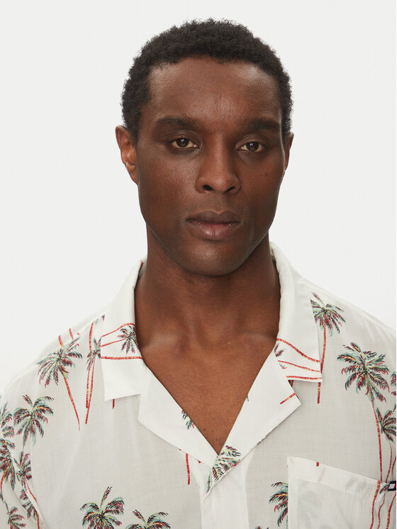 Tommy Hilfiger Tommy Hilfiger Särk Bowling Shirt Print UM0UM03227 Beež Regular Fit