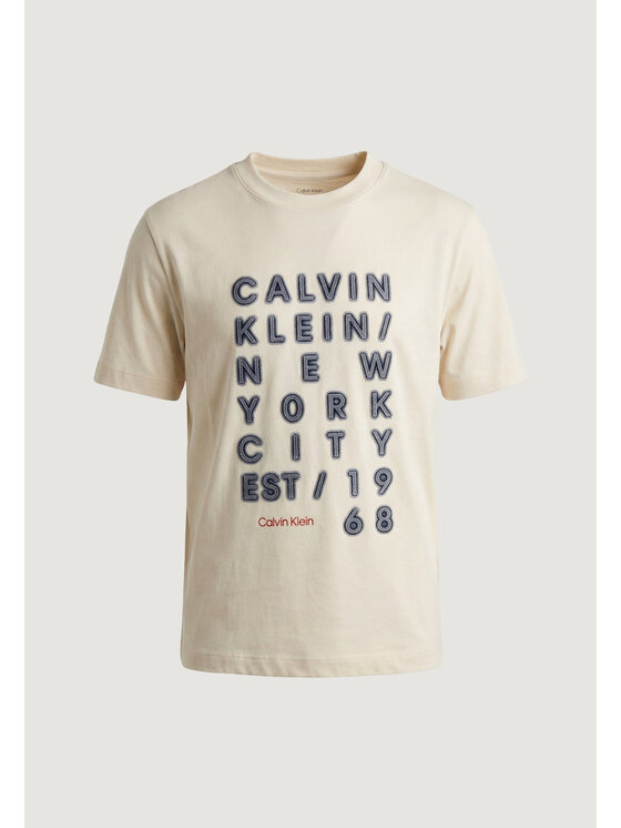 Calvin Klein Jeans Calvin Klein Jeans T-shirt LV04RF814G Beige Casual Fit