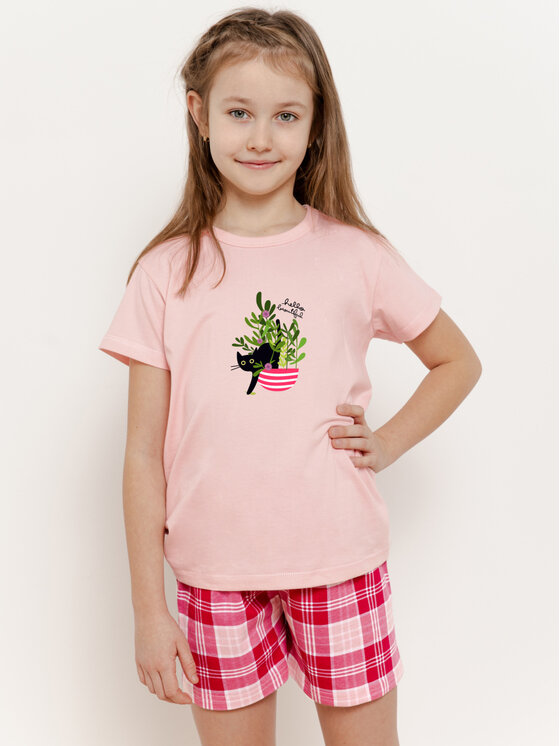 Taro Taro Piżama T3386-01 Różowy Basic Fit