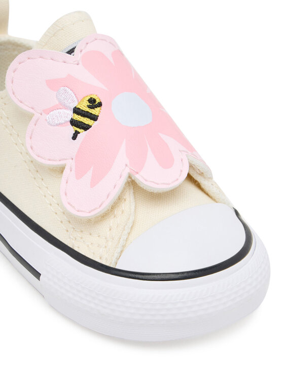 Converse Converse Tornacipő Chuck Taylor All Star One Strap Embroidered Floral Easy On A13452C Ekru