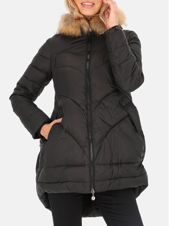 Perso Perso Kurtka damska BLHMK8504FR Czarny Regular Fit