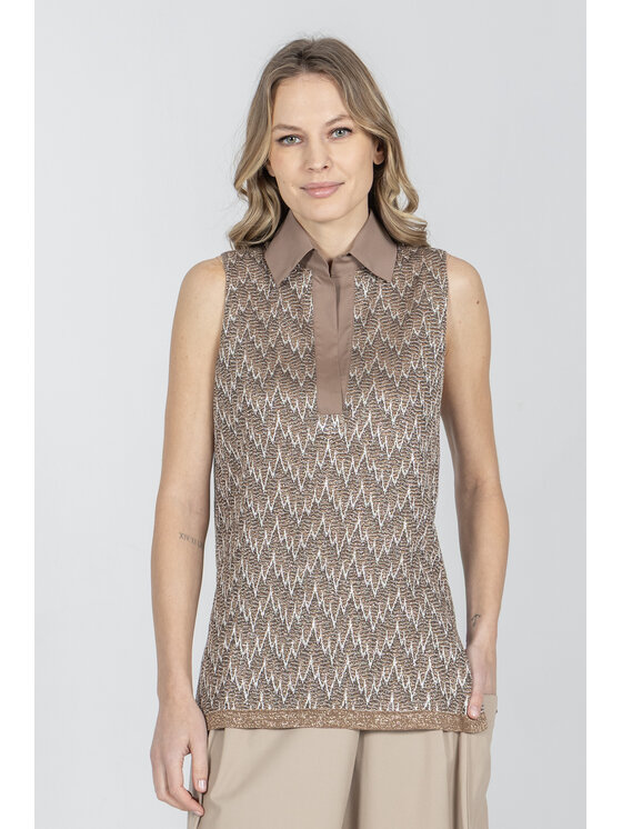 Deni Cler Milano Deni Cler Milano Sweter T-DC-S220-F2-20-71-1 Beżowy Regular Fit