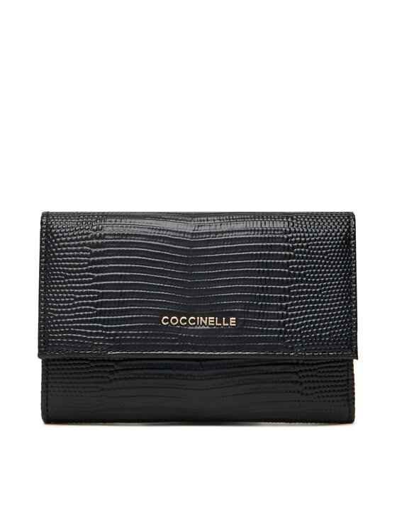 Portofel Mare de Damă Coccinelle TL4 Metallic Lizard E2 TL4 11 66 01 Negru