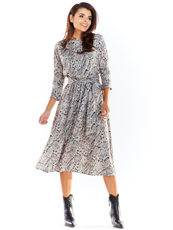 Awama Awama Vestito da giorno A313 Grigio Basic Fit