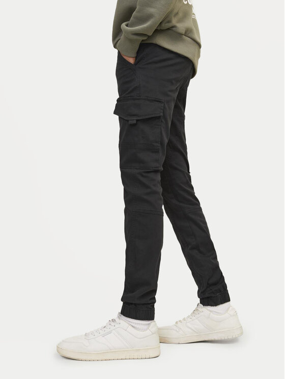Jack&Jones Junior Jack&Jones Junior Hlače Paul 12151646 Crna Slim Fit