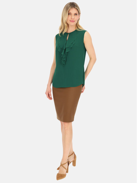 Potis & Verso Potis & Verso Bluzka Oaza Zielony Regular Fit