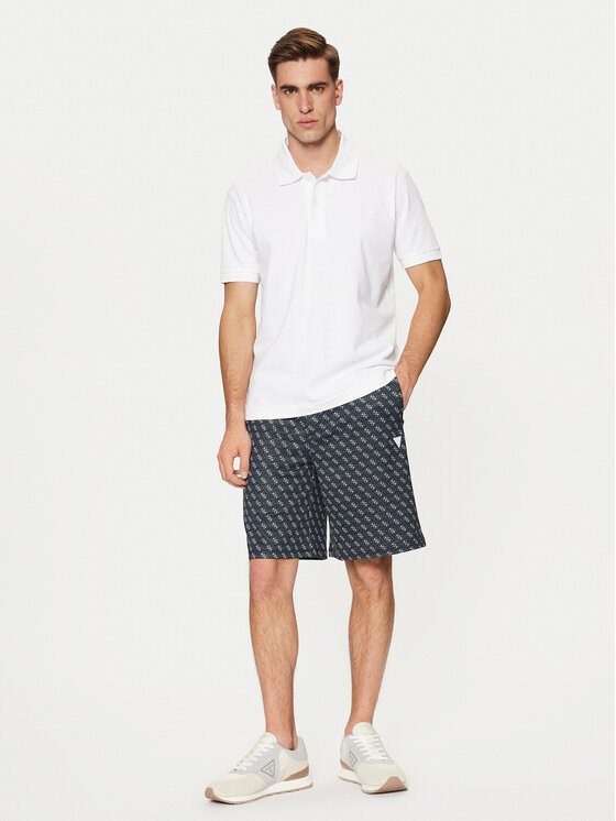 Guess Guess Bavlnené šortky Z4YD03 FL04Q Čierna Regular Fit