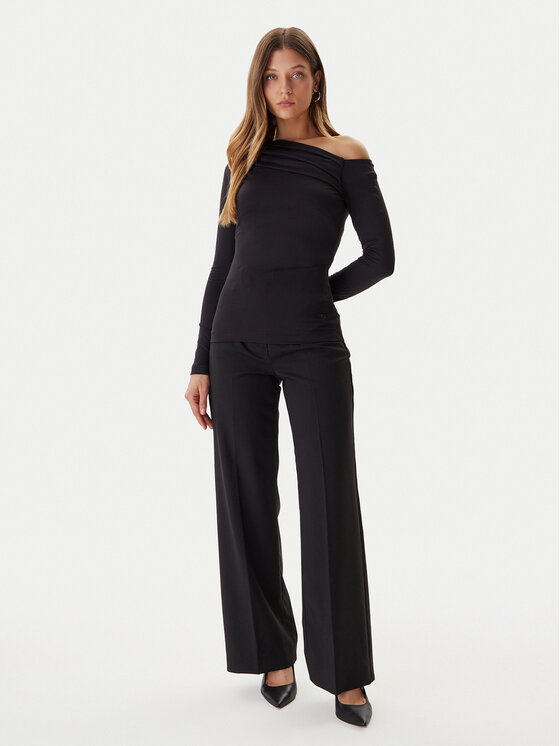 Guess Guess Блуза W5BP08 K1492 Черен Slim Fit