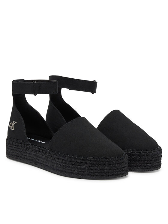 Calvin Klein Jeans Calvin Klein Jeans Espadrilky Flatform Espadrille Sling Mg YW0YW01735 Černá