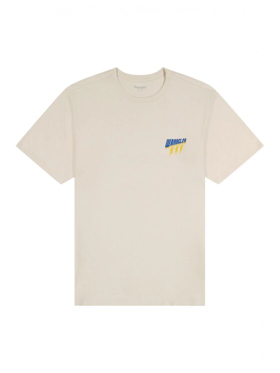 Wrangler Wrangler T-Shirt SMALL GRAPHIC TEE Beżowy Regular Fit