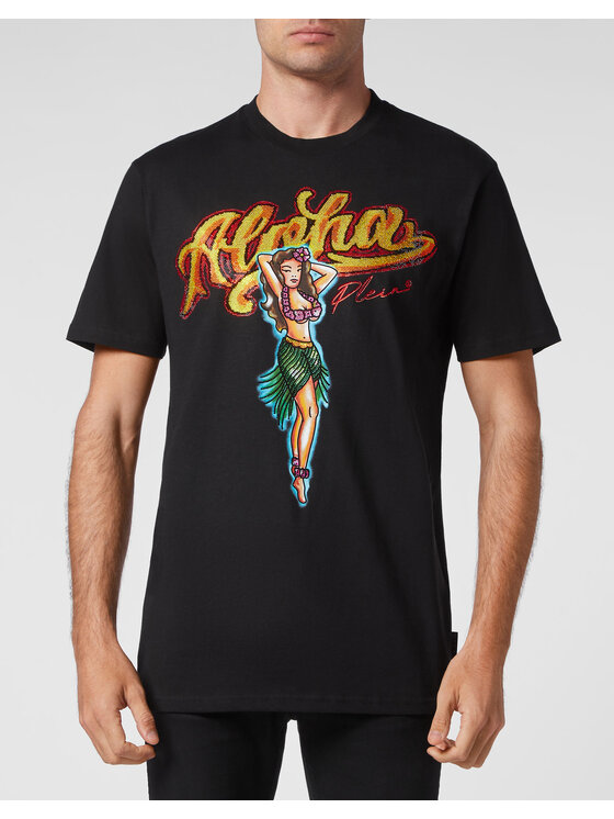 PHILIPP PLEIN PHILIPP PLEIN Tričko 1053 Čierna Regular Fit