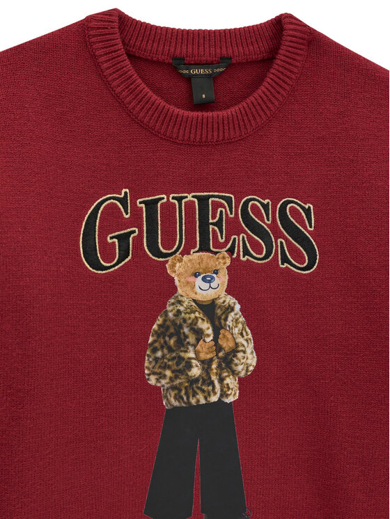 Guess Guess Pulover J6BR05 Z1339 Roșu Regular Fit