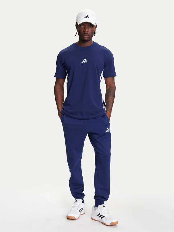 adidas adidas Marškinėliai Essentials 3-Stripes JE6399 Mėlyna Regular Fit
