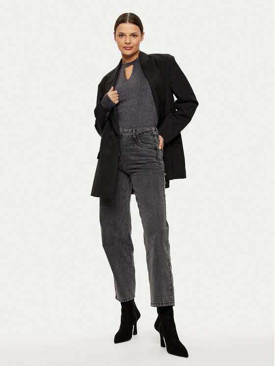 Morgan Morgan Sweter 242-MNIGHT Szary Regular Fit