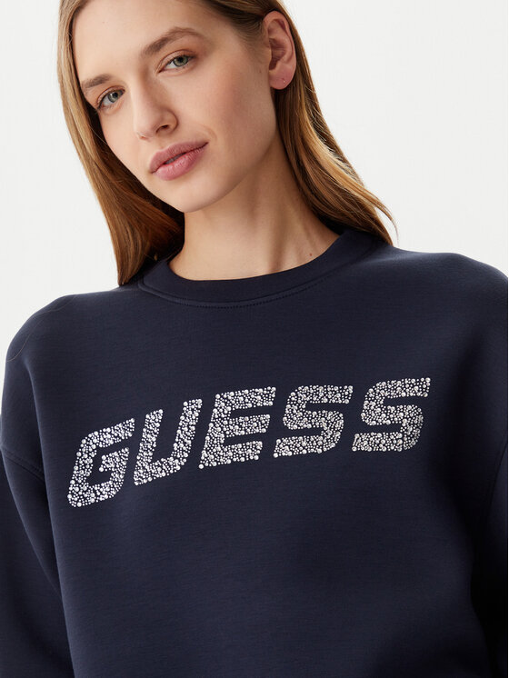 Guess Guess Mikina V4BQ15 K7UW2 Tmavomodrá Regular Fit